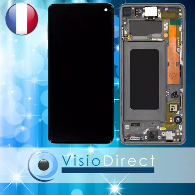 Vitre Tactile + Ecran LCD sur chassis pour Samsung Galaxy S10 SM-G973F NOIR