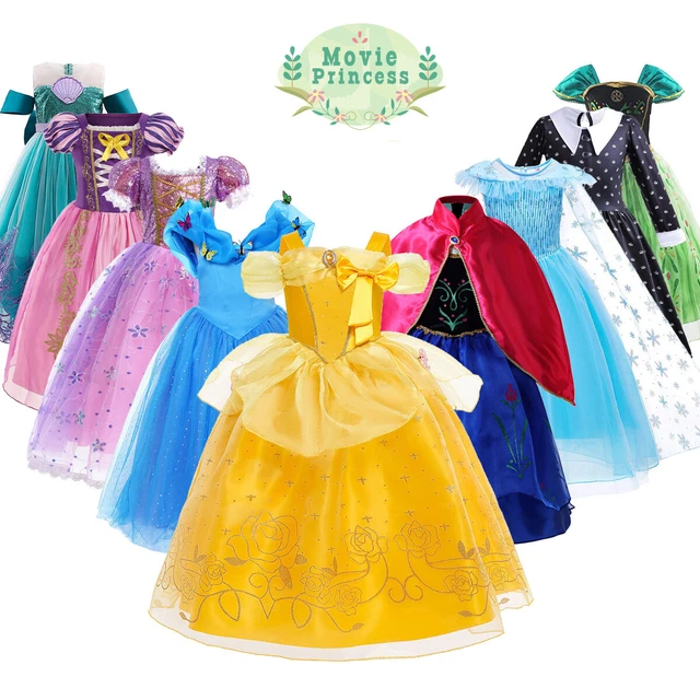 Kids Girls Princess Fancy Dress Up Cosplay Party Costume Outfit Cinderella Elsa