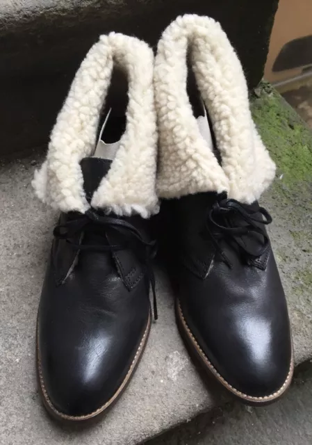Destockage : Bottines Fourrees Marque Impact Cuir Noir @ T 41 @ Neuf 109€ @ N418 3