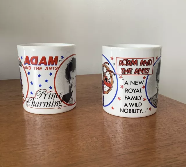 Vintage Adam Ant original 1981 Mugs X2 / Retro Adam And The Ants/ 80s Pop Music