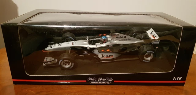 Miniature F1 McLaren Mercedes MP4-16 Jean Alesi Test Paul Ricard 2002, échelle 1/43 Minichamps