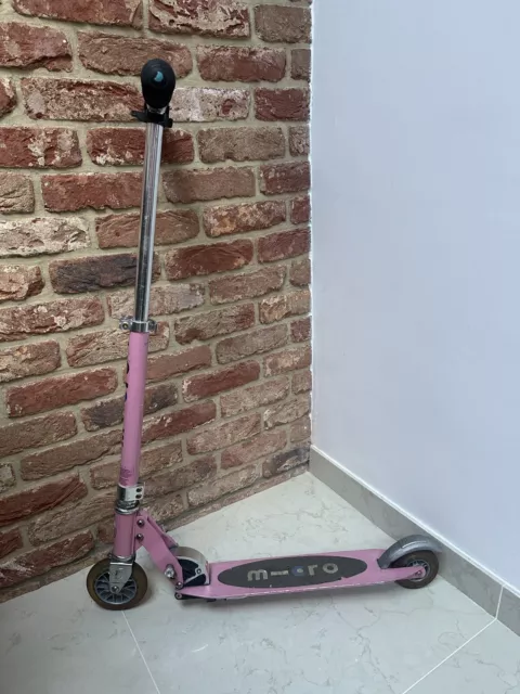 GENUINE Swiss Sprite MICRO Aluminium Scooter Light Pink Folding 5-12 Years