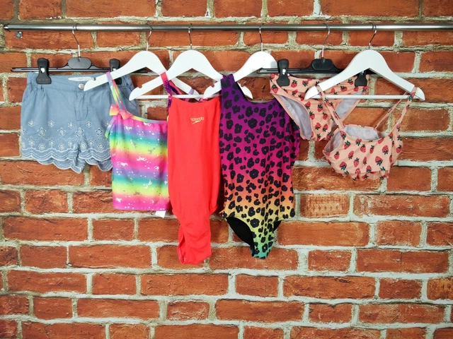 Girls Bundle Age 5-6 Years Speedo Next Etc Swimsuit Shorts Bikini Beach 116Cm