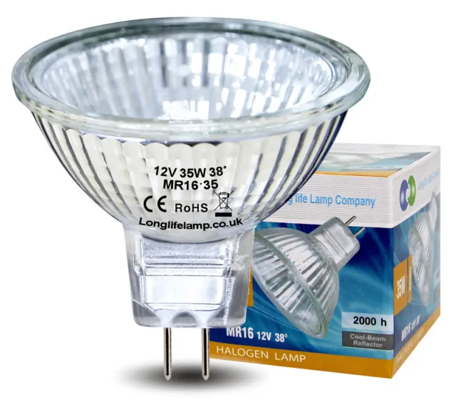 MR16 Halogen Light Bulbs 5W 10W 20W 35W 50W 12V Low Voltage GU5.3 50mm Spotlight