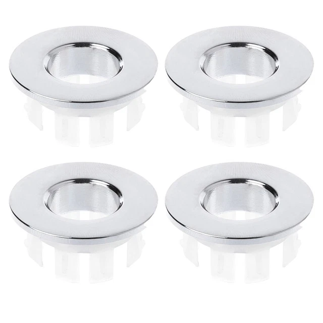 thumbnail image 2 of Uxcell Sink Basin Trim Overflow Cover Insert In Hole Round Caps Silver 2 of 13