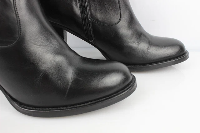 SAN MARINA Bottines à talons en cuir noir T 39 Très bon état 2