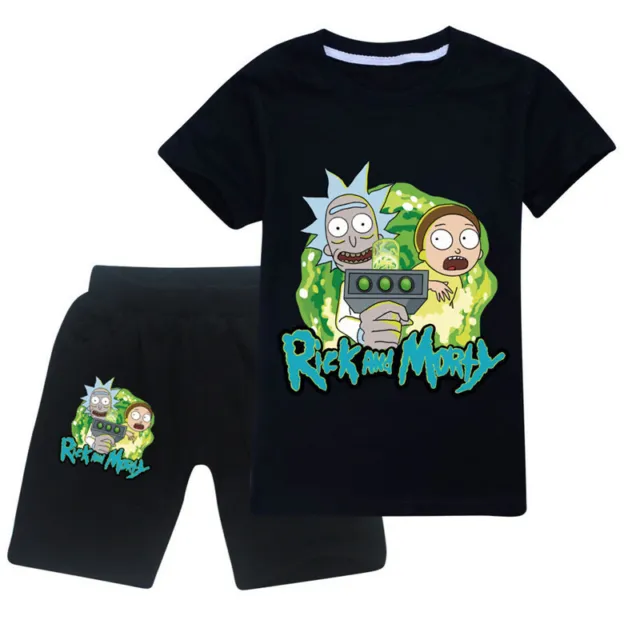 Nuovi pantaloncini ragazzi ragazze Rick and morty t-shirt estate casual set bambini regalo di compleanno 6