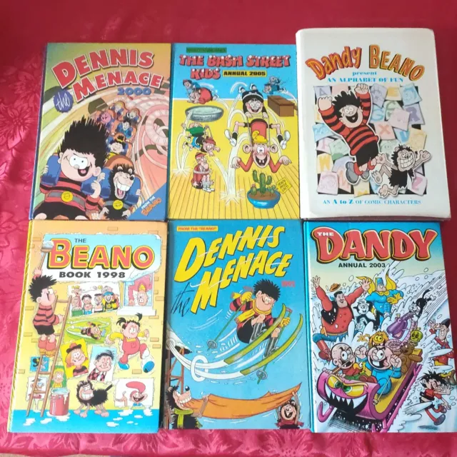 The Dandy Book Beano Dennis Menace- 1992 1998 2000 2003 Annual Bundle/ Job Lot