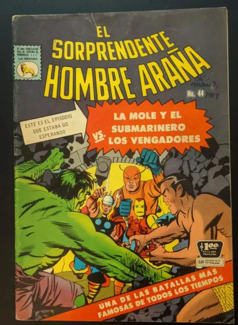 Avengers #3 El Sorprendente Hombre Arana #44 Mexican Published By La Prensa.