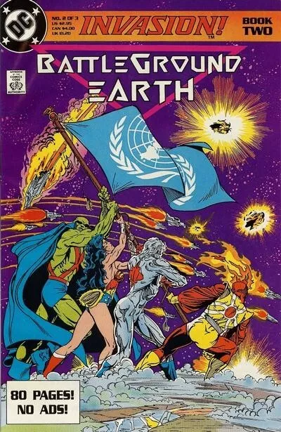 Invasion! #2 Battle Ground Earth DC Comics Holiday 1988 (VFNM 9.0/Stock Photo)