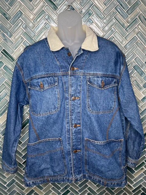 Mens Vintage Jordache Large Stonewash Denim Jean Trucker Cowboy Ranch Jacket