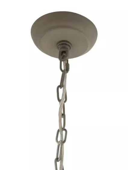 House Additions Ferrer 6 Light Candle Style Chandelier, Beige and Gold 3