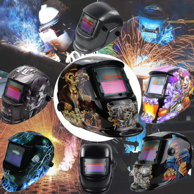 Auto Darkening Welding Helmet Solar Powered Welder Mask Arc Tig Mig Grinding Uk