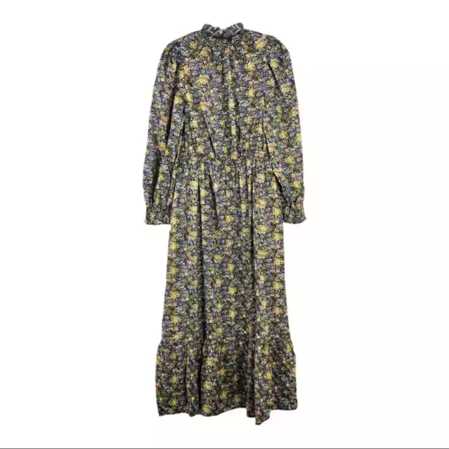 Universal Thread blue yellow floral cottagecore prairie maxi dress small