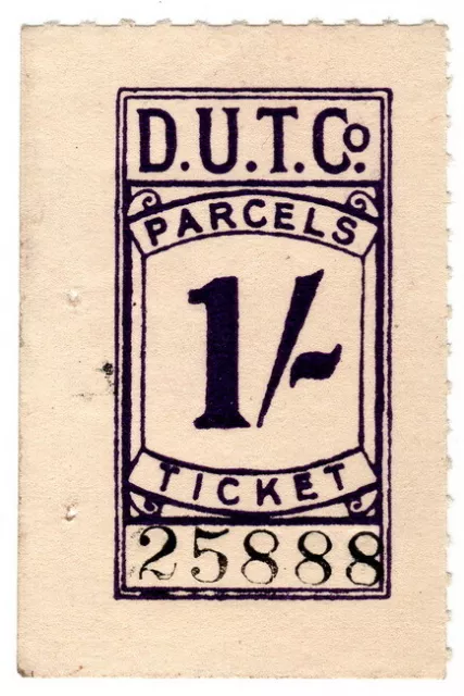 (I.B) Dublin United Tramways Company : Railway Parcel Ticket 1/-