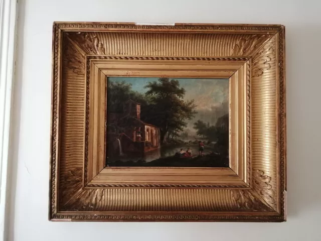 Huile sur Toile, Alphonse Giroux à Paris, école française 19ème, tableau ancien