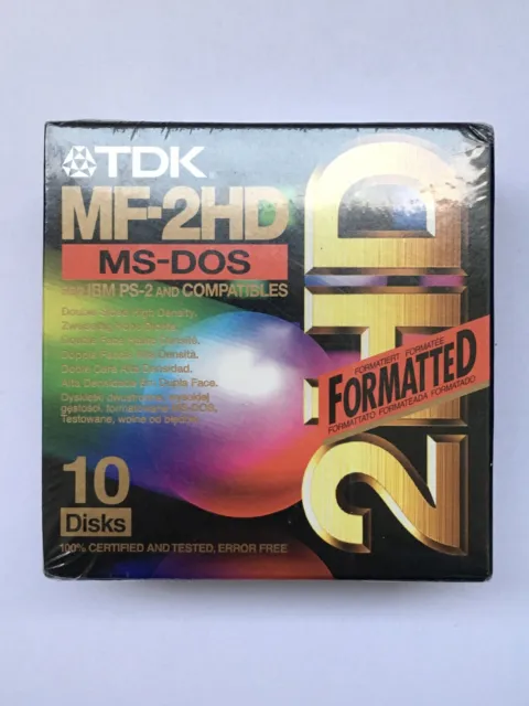 10 Stk. TDK MF-2HD Disketten Discs formatiert - NEU in OVP!