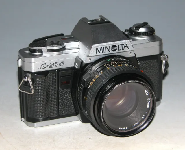 Minolta X-370 35mm SLR Film Camera w/50mm 1:1.7 MD Lens #2303