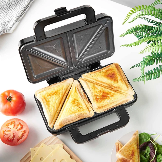 Lewis's Deep Fill Toastie Maker, 2 Scheiben Sandwich Toaster, Antihaftplatten,