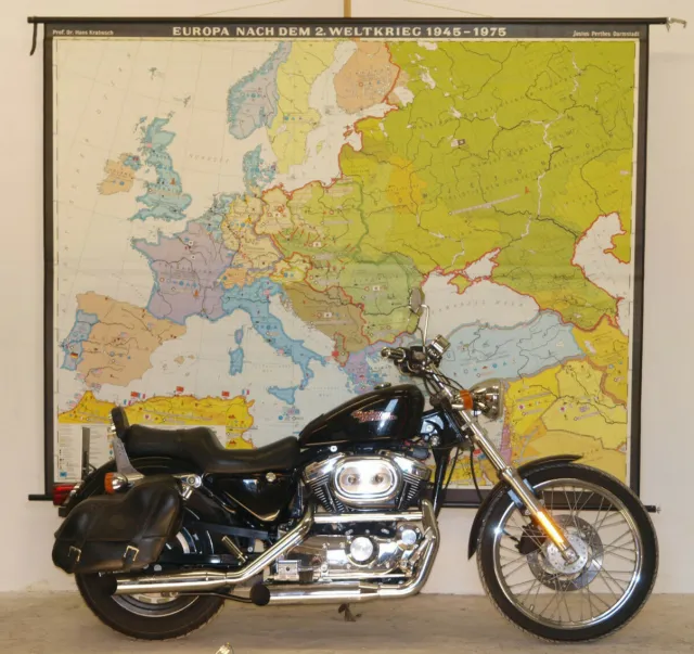 Wandkarte Europakarte Kalter Krieg 1945-1975 DDR RGW NATO EWG 246x196cm 1984