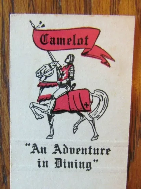 Knight On Matchbook Matchcover: Camelot At Holiday Inn Hotel (Pennsylvania) -E13