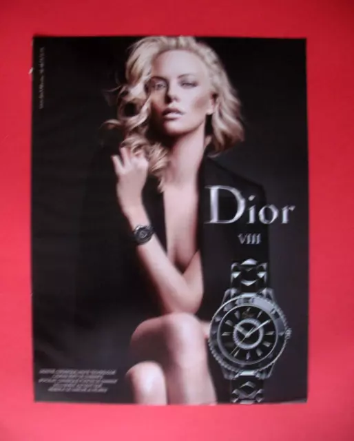 Publicite De Presse Dior Viii Montre Actrice Charlize Theron Ad 2011