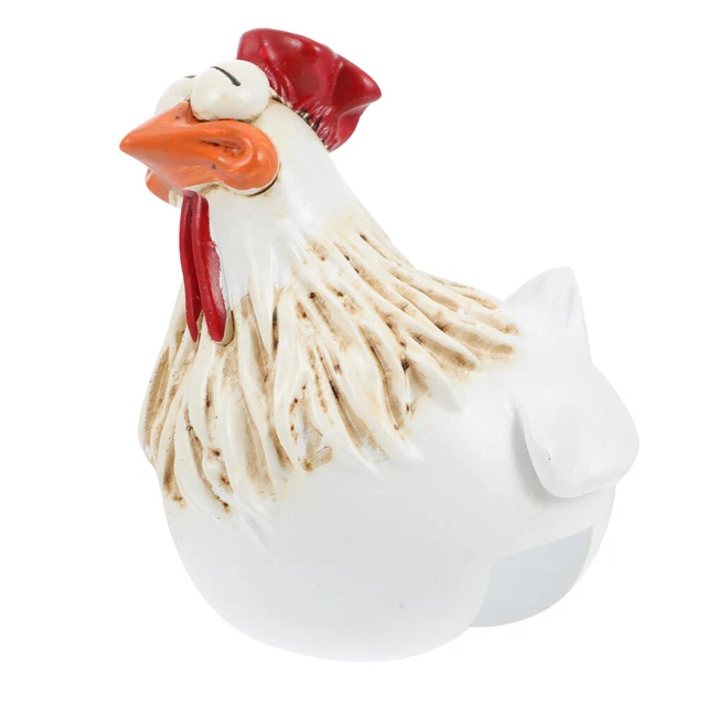 Rooster Decor harz hahn huhn figur sitzen hahn statue ornament schöne große auge