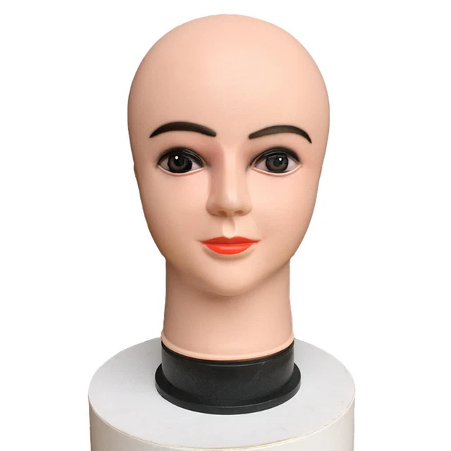 Tête De Mannequin Femme En PVC Blanc - Support Pour Perruque, Affichage Ou Coiffure - Neuf
