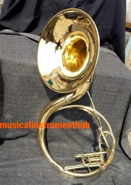 Sousaphone 22" Bell In Gold Polish Made Of Pure Brass + Case+ Free Fast Shipping