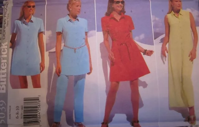 UNCUT Butterick SEWING Pattern 5039 Misses Ricco Dress Tunic Pants Vintage NEW