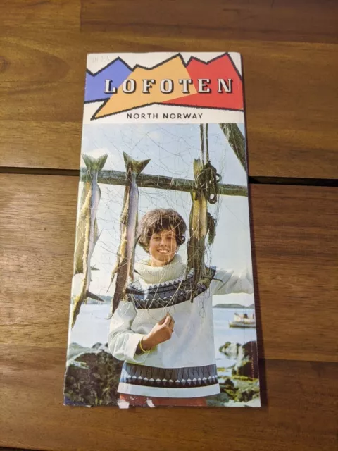 Vintage Lofoten North Norway Pamphlet Brochure