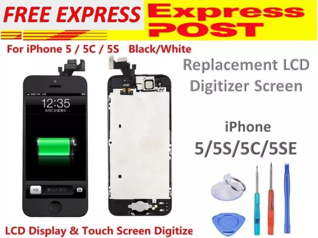 LCD Screen Replacement for iPhone 5S 5c SE 5 Display Digitizer Assembly + Tools