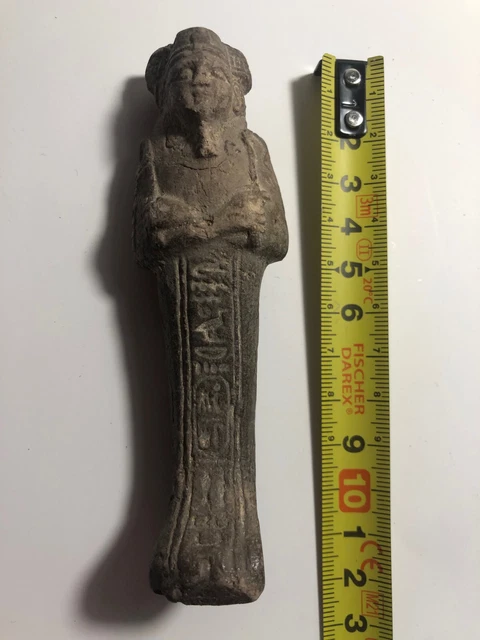 Amulette Funéraire égyptienne En Terre Cuite émaillée - Pharaon Antique - Original Bon état