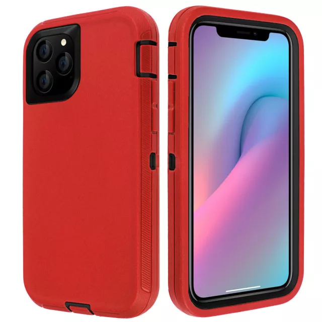 Hybrid Shockproof Hard Armor Case Heavy Duty Cover For iPhone 11 Pro Max 12 Mini 3