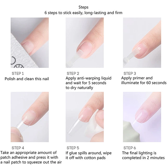 10 ml puntas de uñas lisas pegamento de gel transparente remojo UV puntas de uñas led extensión pegamento S1