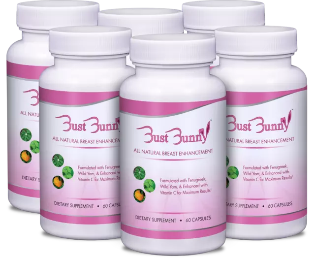 Bust Bunny All Natural Breast Supplement w/Vitamin C! - 6 Month Supply