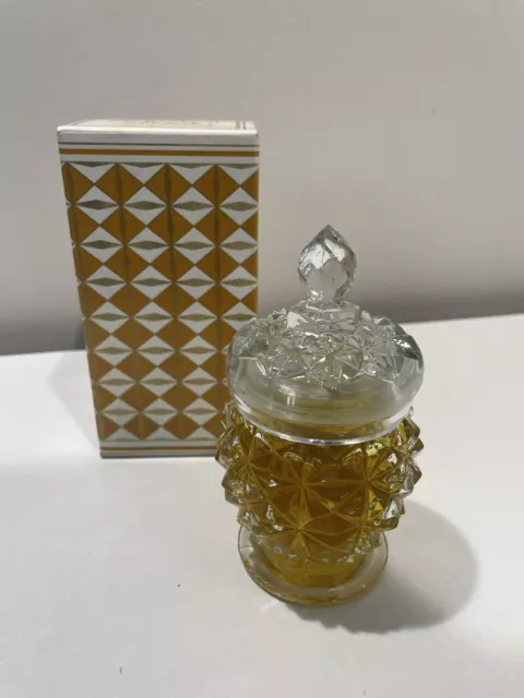 Avon Crystal Facets Field Flowers Cologne Gelee - 3 oz- 1973- Glass Jar Full