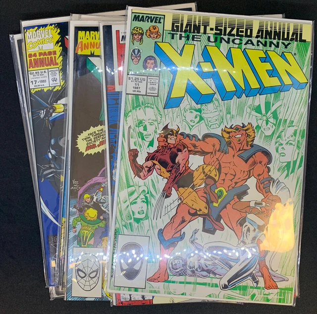 Lot of 7 Uncanny X-Men Annuals #'s 11, 12, 13, 15, 16, 17, 18 All NM Bagged/Bd