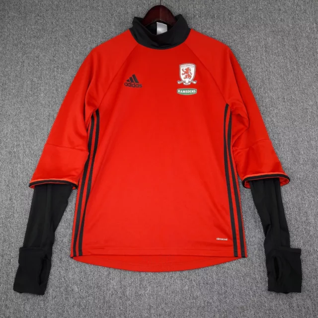 Middlesbrough Shirt Mens Small Red Black Training Football Shirt Jersey Top