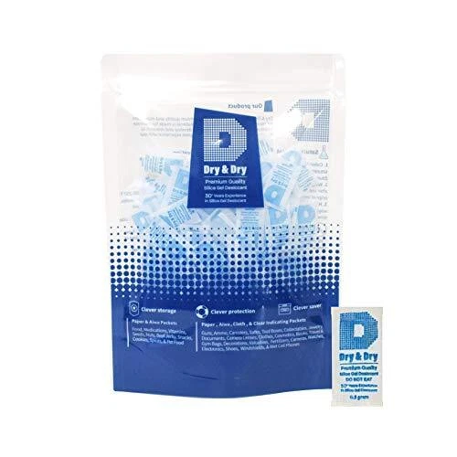 0.5(Half) Gram [100 Packets] Pure & Safe Silica Gel Packets Desiccant