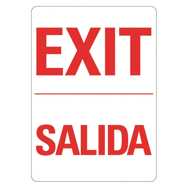 LYLE LCU1-0179-RA_10x14 Rflctv Exit & Entrance Sign,14x10in,Alum