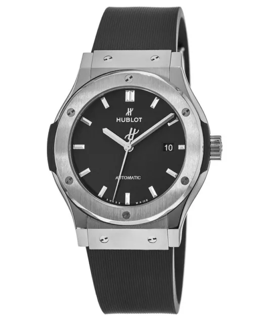 New Hublot Classic Fusion 42mm Titanium Case Black Men's Watch 542.NX.1171.RX