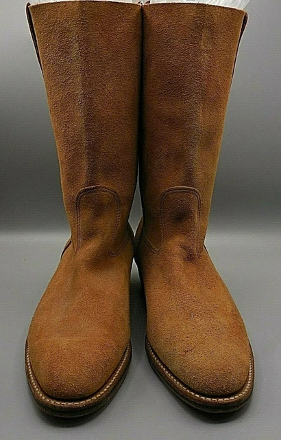 PAIRE DE BOTTES Camarguaise Cuir Daim En 45 5 Etat De Stockage
