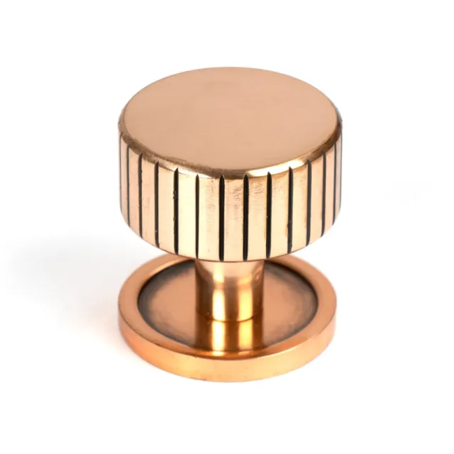 From The Anvil 50475 Polished Bronze Judd Cabinet Knob - 32mm (Plain)