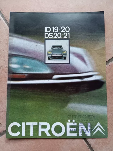 CITROEN ID 19/20 DS 20/21 - brochure depliant  27 X  21cm - années 60-70