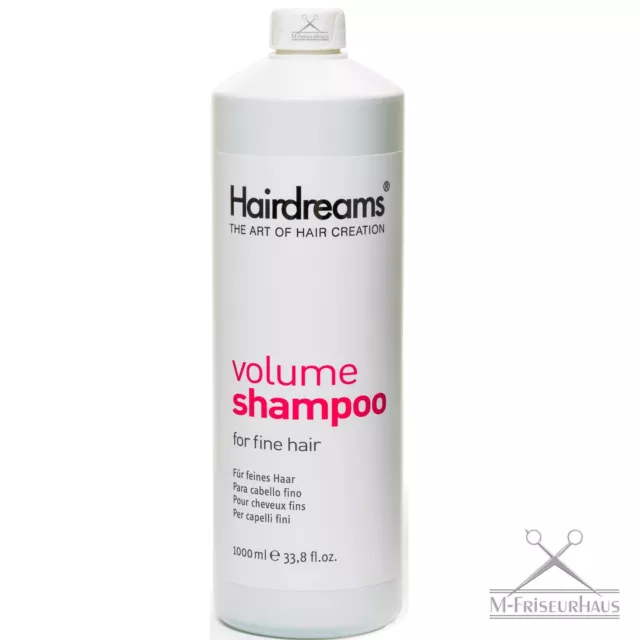 HAIRDREAMS Volume Shampoo 1000ml + für alle Haare Haarverlängerung Extension