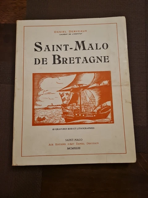Paire de gravures sur bois Daniel Derveaux 19x14 année 1950 - Collection