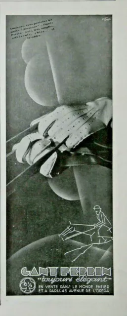 1929 Press Advertisement Perrin Glove Always Elegant - Equestrian