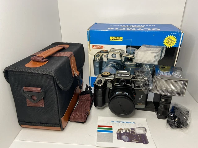 Olympia Advanced Camera EL1124 35mm Retractable Flash Self Timer & Carry Bag