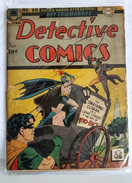 1943 Detective Comics #80 / Original Issue Two-Face and Batman Cover FREE SHIP!